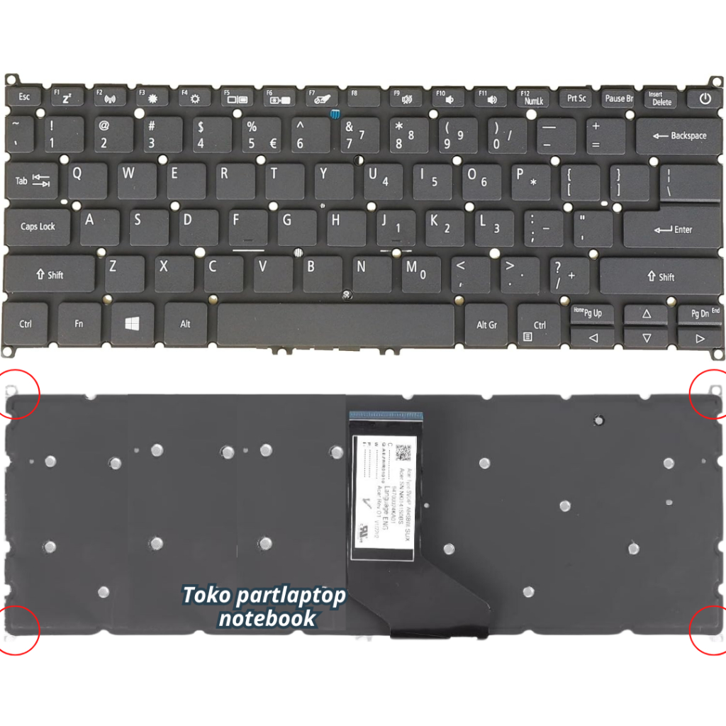 คีย์บอร์ด Acer Aspire A314, คีย์บอร์ด Acer Aspire A314-21, คีย์บอร์ด Acer Aspire A314-31, A314-32, A