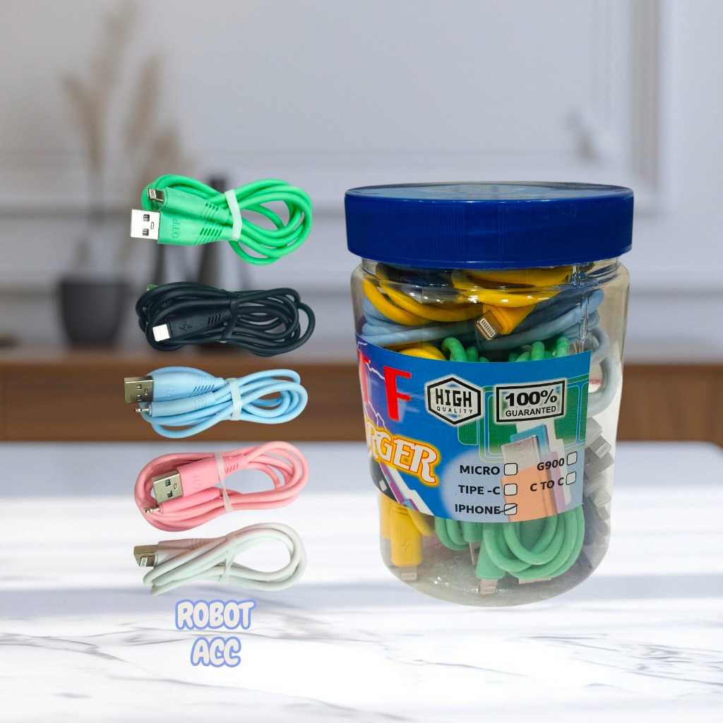 OTF Lightning Macaron Data Cable OTF Macaron Lightning Charger Cable Perpcs