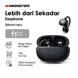 Monster M800 EarClip Pro Bluetooth 6.0 Open Ear Wireless Earbuds TWS