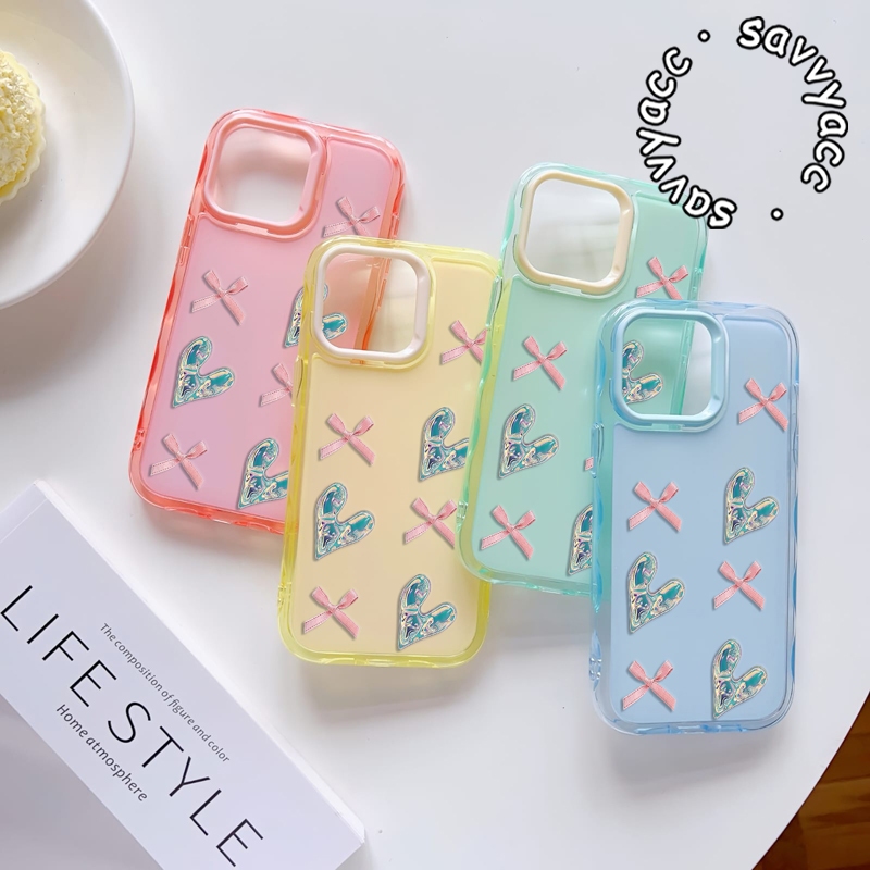 GC271 GIRLY RIBBON MOTIF 2 IN 1 MACARON COMPATIBLE สําหรับ OPPO A1K A3S A3X A5 A5i A5S A5X A5 2025 A