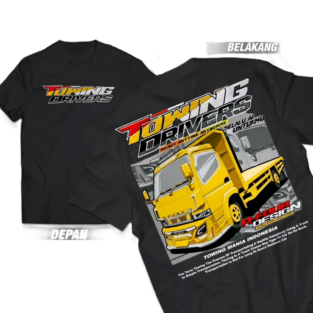 YOUNG TRUCK DRIVER TOWING DRIVERS เสื้อยืด Distro เสื้อยืดหนุ่มรถบรรทุก DRIVER TOWING ผู้ชายและผู้หญ