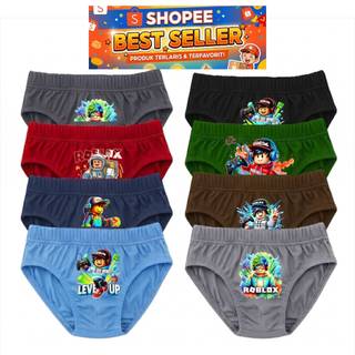 5 PCS Celana Dalam Anak Sablon Katun Motif ROBLOX Ukuran M-XL Laki-Laki