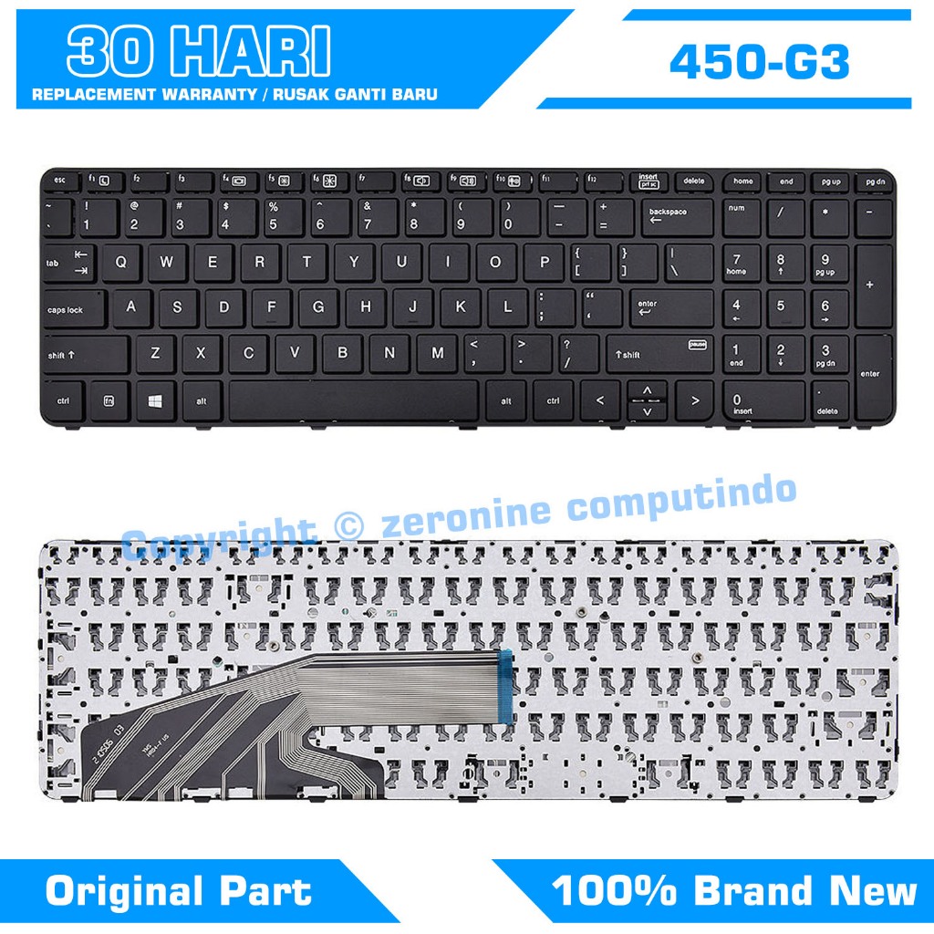 HP ProBook 450 G3 455 G3 470 G3 450 455 470 G4 650 655 G2 G3 คีย์บอร์ด
