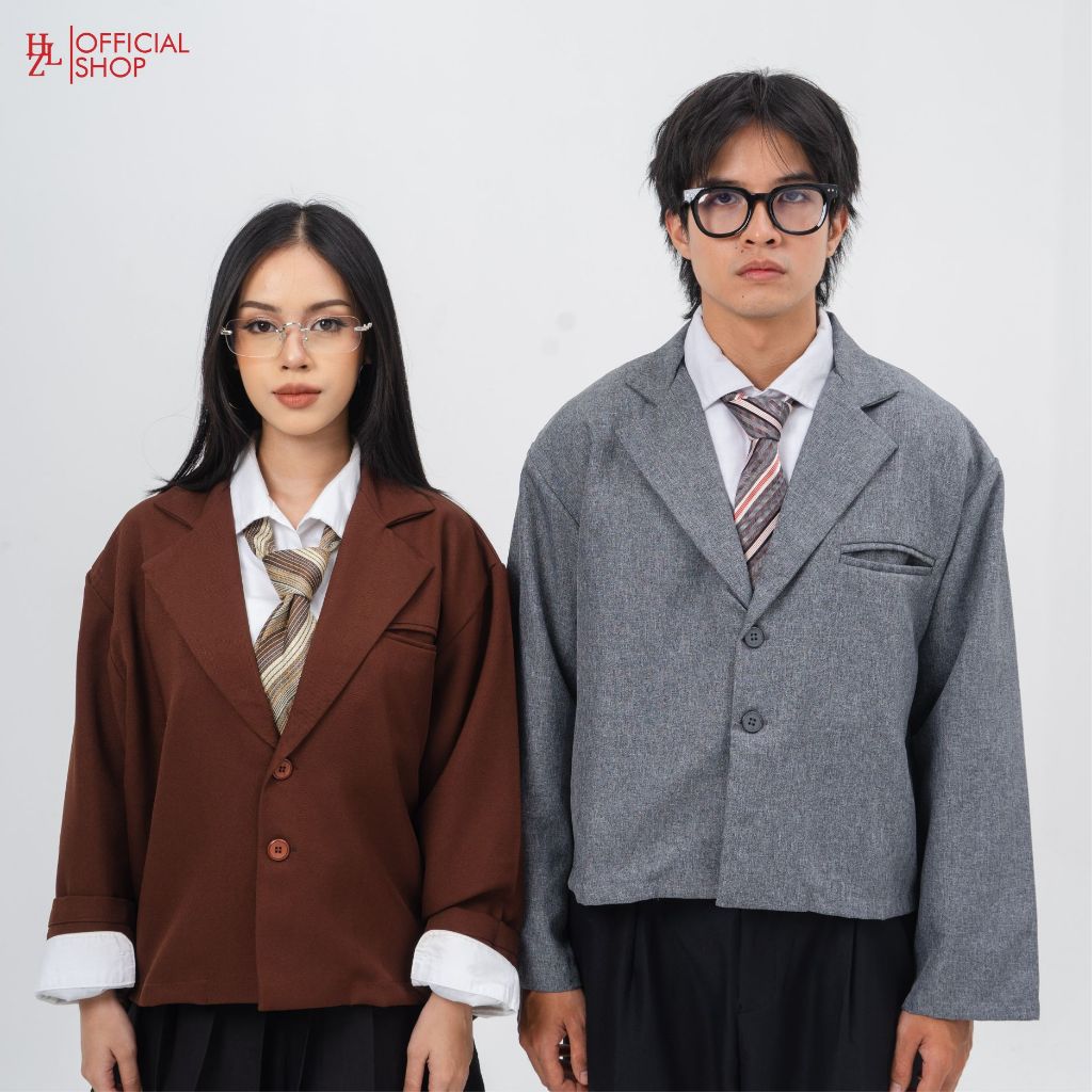HAZEL Unisex Boxy Blazer Size M-XL (ผู้ชายและผู้หญิง)