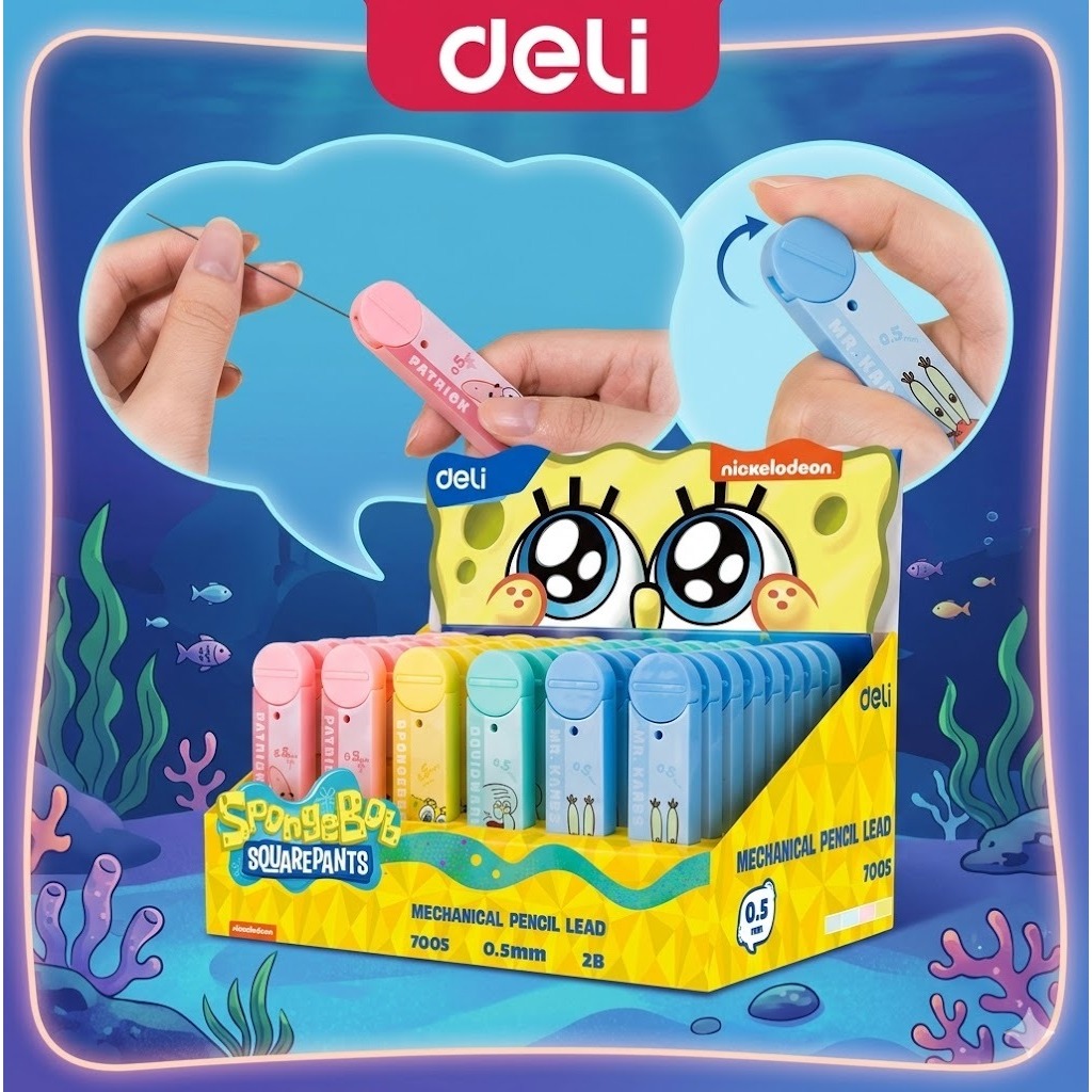 MECHANICAL PENCIL LEAD 0.5MM / CHILDRENS MECHANICAL PENCIL FILLING / SPONGEBOB PENCIL FILLING 7005 2