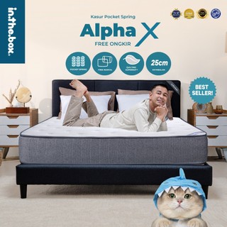 INTHEBOX ALPHA X - Kasur Springbed Pocket Spring Quilting Supersoft Tinggi 25 cm - FREE Bantal - Ukuran kasur 90x200, 100x200, 120x200, 140x200, 160x200, 180x200, 200x200