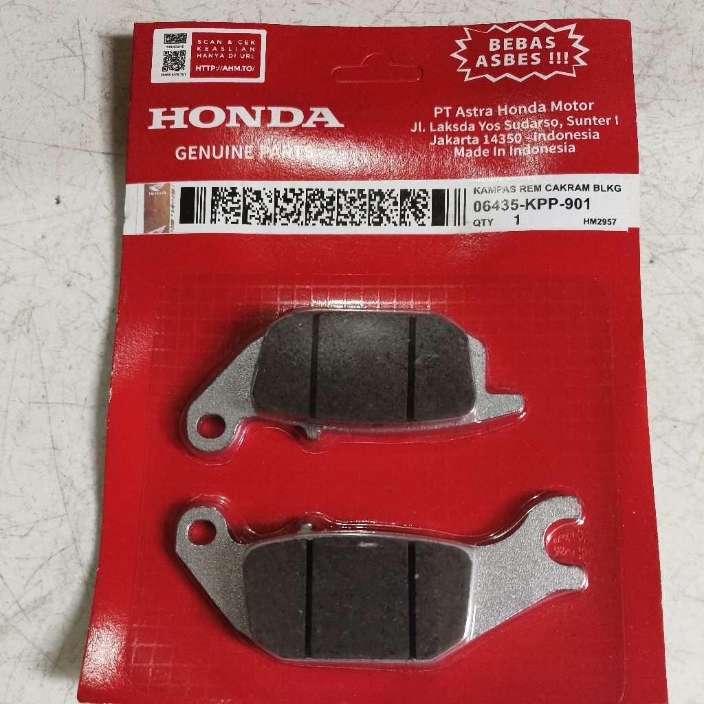 ผ้าเบรคหลัง Honda Supra X125 06435-KPP-901