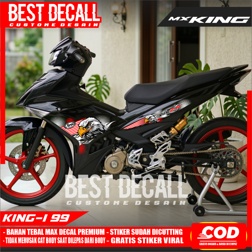 สติ๊กเกอร์ใส UV Striping mx king 150 Maxdecal Material Eagle Design Army king-i 99