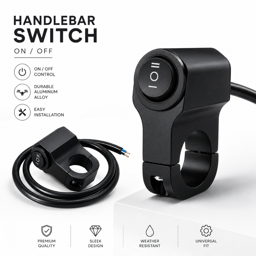 3 dimm on off switch Handlebar กระจกมองหลัง Bracket Switch On Off On Far Deket Spotlight On on off u