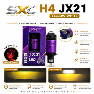 ORIGINAL LAMPU UTAMA H4 LED JX21 40 WATT NEW UPGRADE PREMIUM MERK SXC HIGH LOW AC DC H4 MINI PROJIE CAHAYA BILED H4