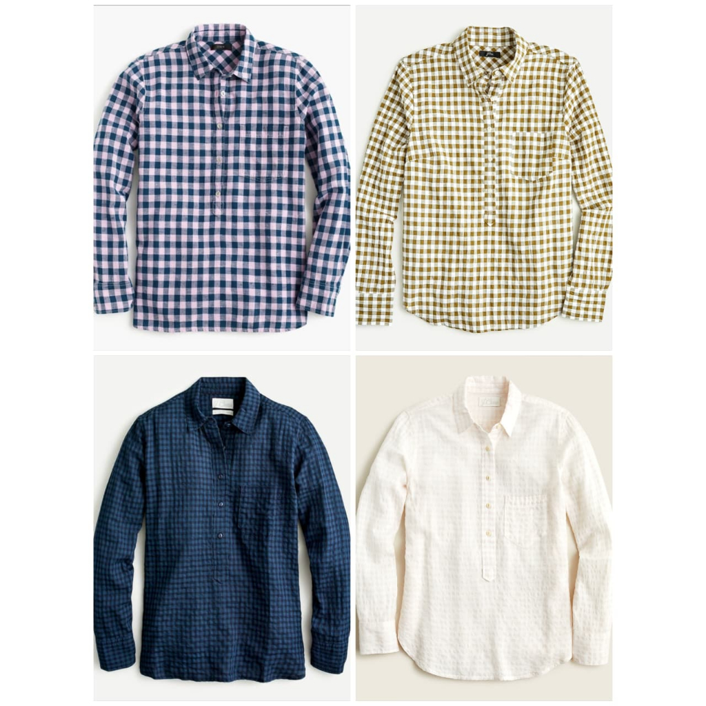 KEMEJA J.Crew Classic Popover Shirt ในเสื้อเชิ้ตกิ๊งแฮม