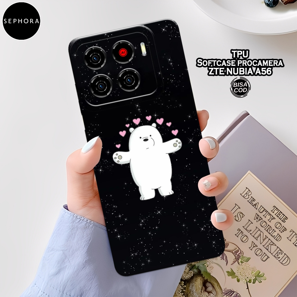 HP เคส ZTE Nubia A56 ล่าสุด - เคสแฟชั่น Bear - Softcase ZTE Nubia A56 - เคสกล้อง Pro - เคส ZTE Nubia