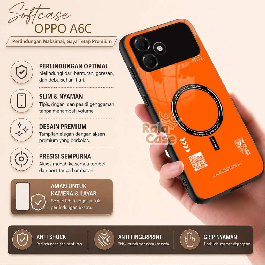 OPPO A6C Glass Softcase - เคสโทรศัพท์มือถือ - OPPO A6C -S85-