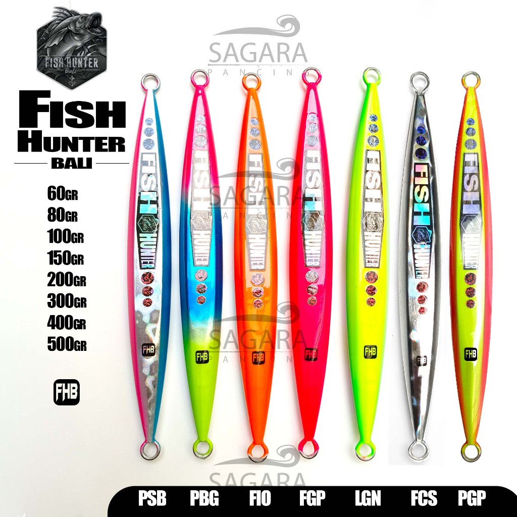 จิ๊กโลหะ FHB Fish Hunter Bali 60–500 กรัม
