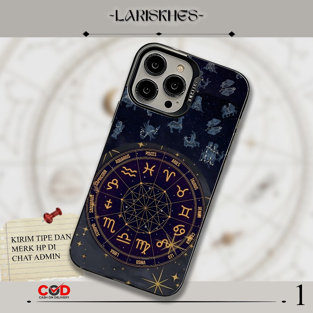 826. Socool Hybrid เคสโทรศัพท์สําหรับเด็กชายและเด็กหญิง Zodiac Constellation Motif, Cool Aesthetic ส