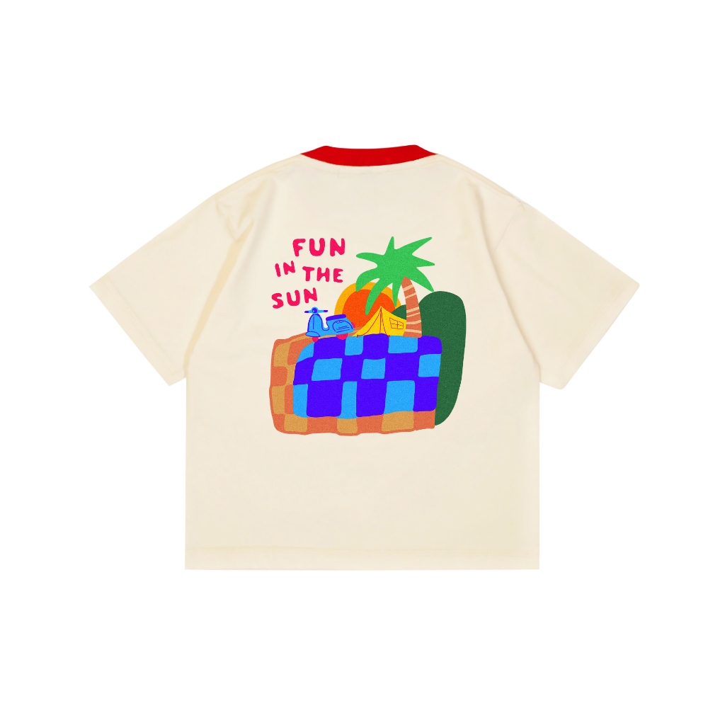 Livescoot Kids Short Sleeve Boxy I Kids T-Shirt - Salt