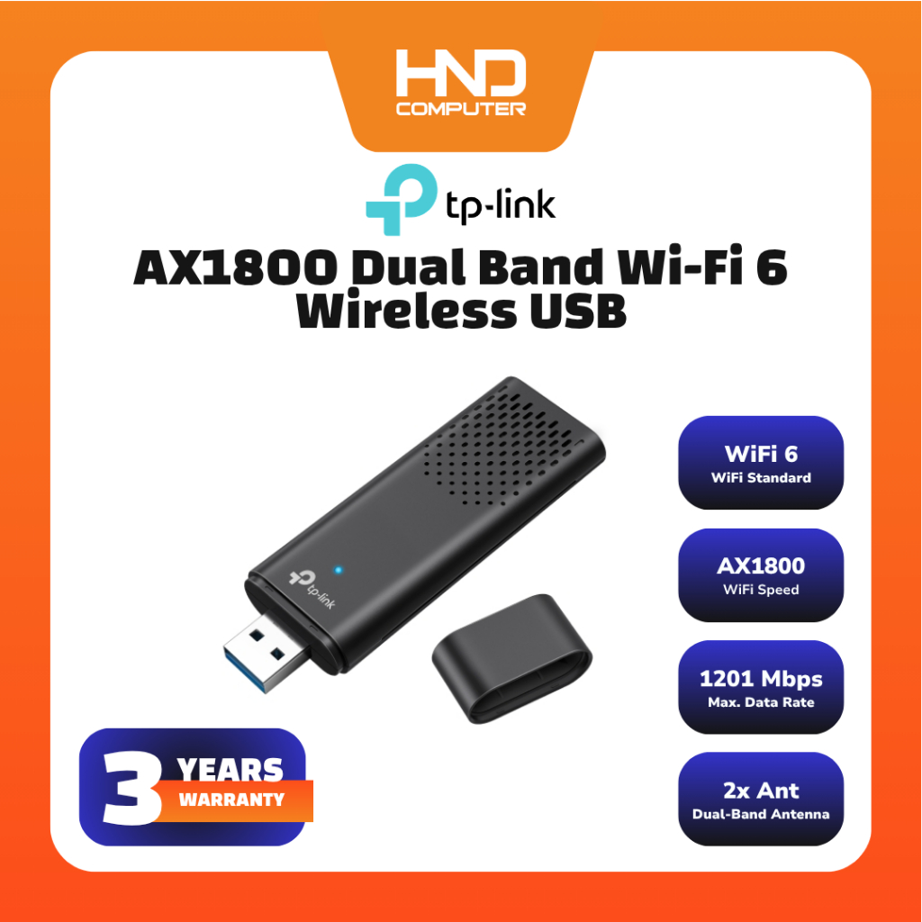TP-Link AX1800 Dual Band Wi-Fi 6 Wireless USB