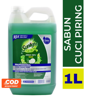 Sunlight Sabun Pencuci Piring 1 Liter Sabun Cair Aroma Jeruk Nipis Aa Clean and Clear1000 Ml
