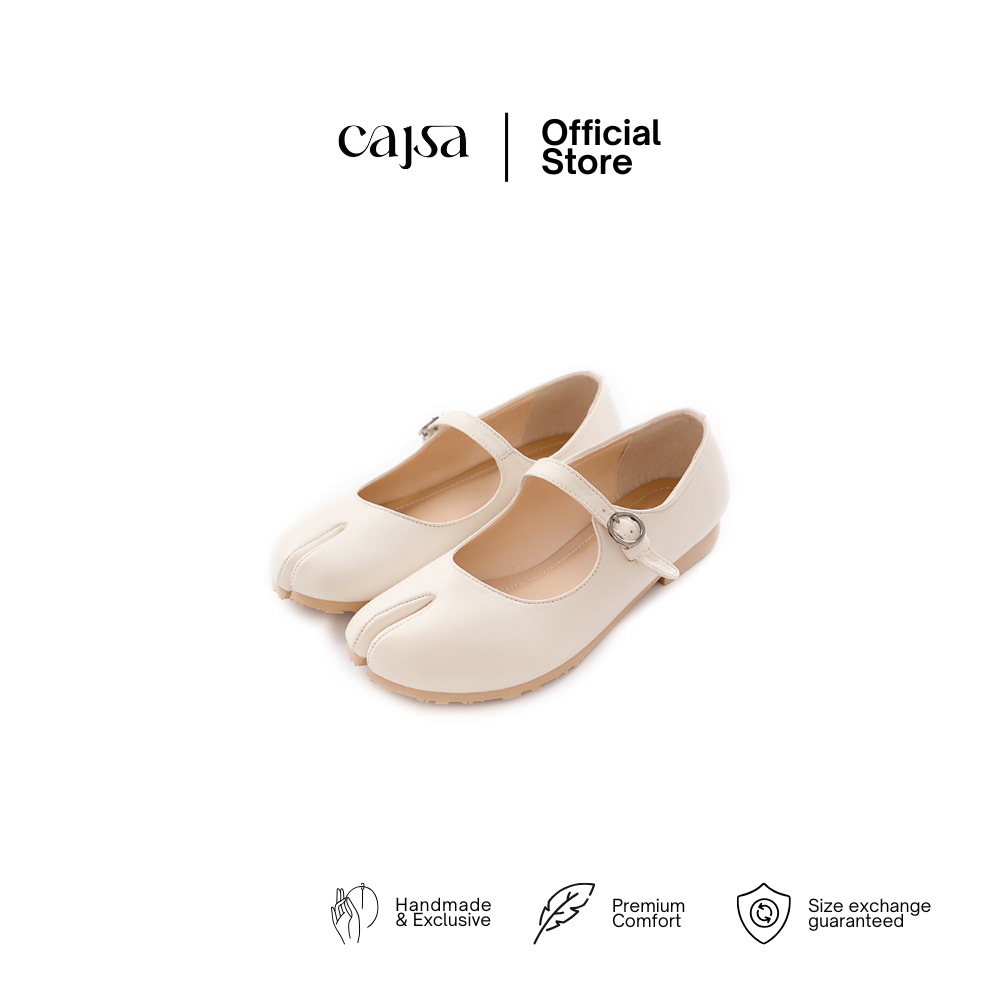 CAJSA | MISAKI BROKEN WHITE - TABI FLATS