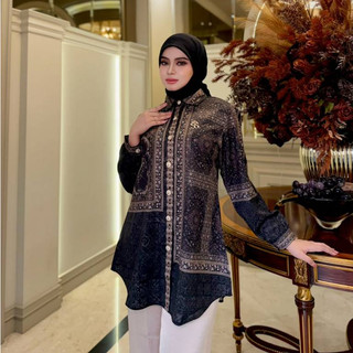Shella Saukia Tunik Bunda yellow butter Monako , KHASMIR , POLKADOT