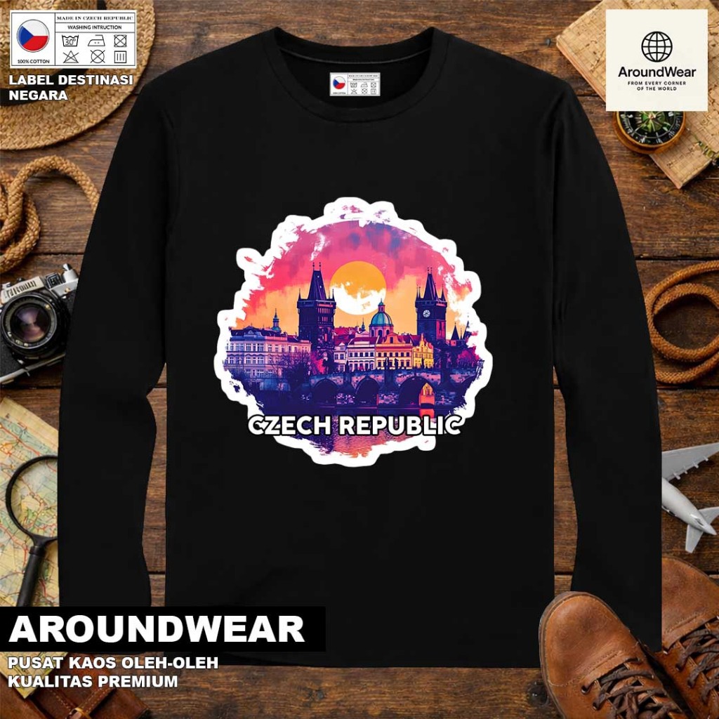 เสื้อยืด LONG-SLEEVED โดย CZECH 13 พร้อมแท็ก ASAL CZECH REPUBLIC SOUVENIR ของขวัญระดับพรีเมียม