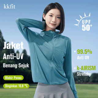 KKFIT ORI 100% Jaket Wanita Anti UV UPF50+ Jaket Dingin Tipis Cepat Kering Untuk Outdoor  Gym (J001)