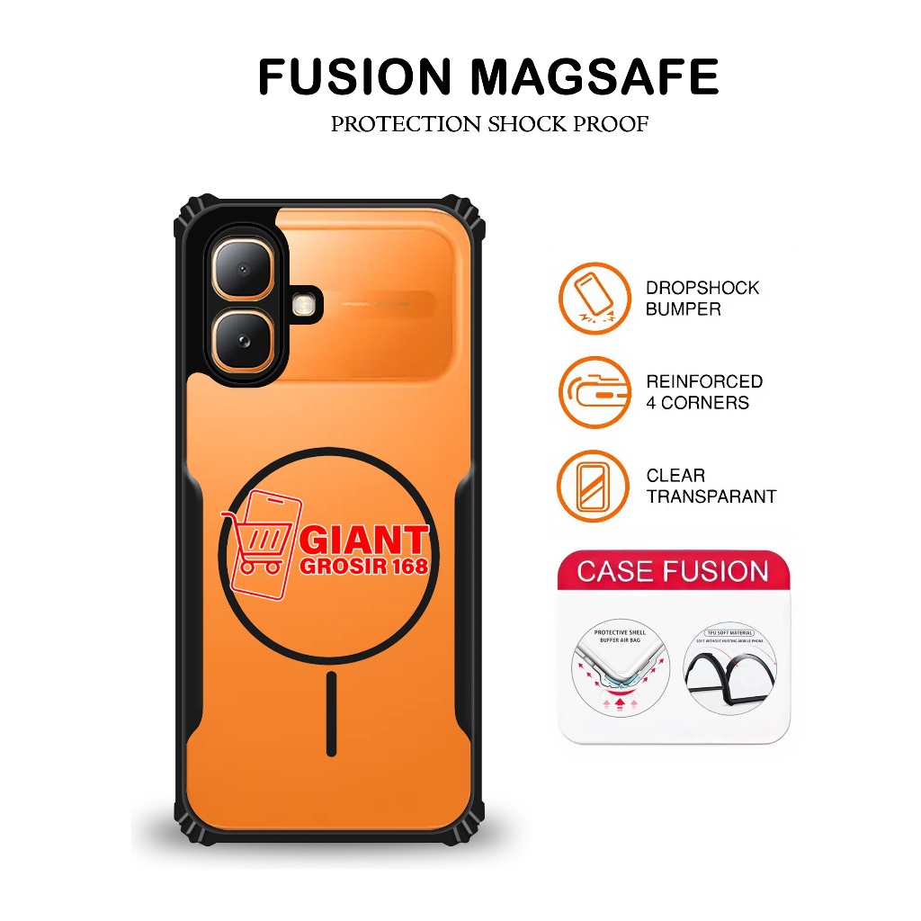 เคส Magsafe เคส Infinix Smart 20 เคส Armor Magsafe Fusion เคสใสกันกระแทก MAG10