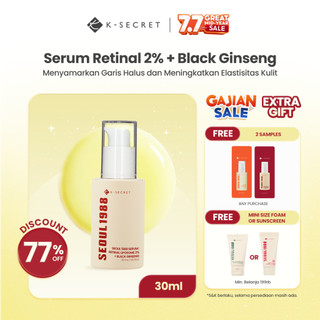 [BEST SELLING] K-SECRET SEOUL 1988 Serum Retinal Liposome 2% + Black Ginseng - 30ml | Firming & Anti Aging Menyamarkan Garis Halus & Kerutan | Mengencangkan & Mencerahkan Kulit