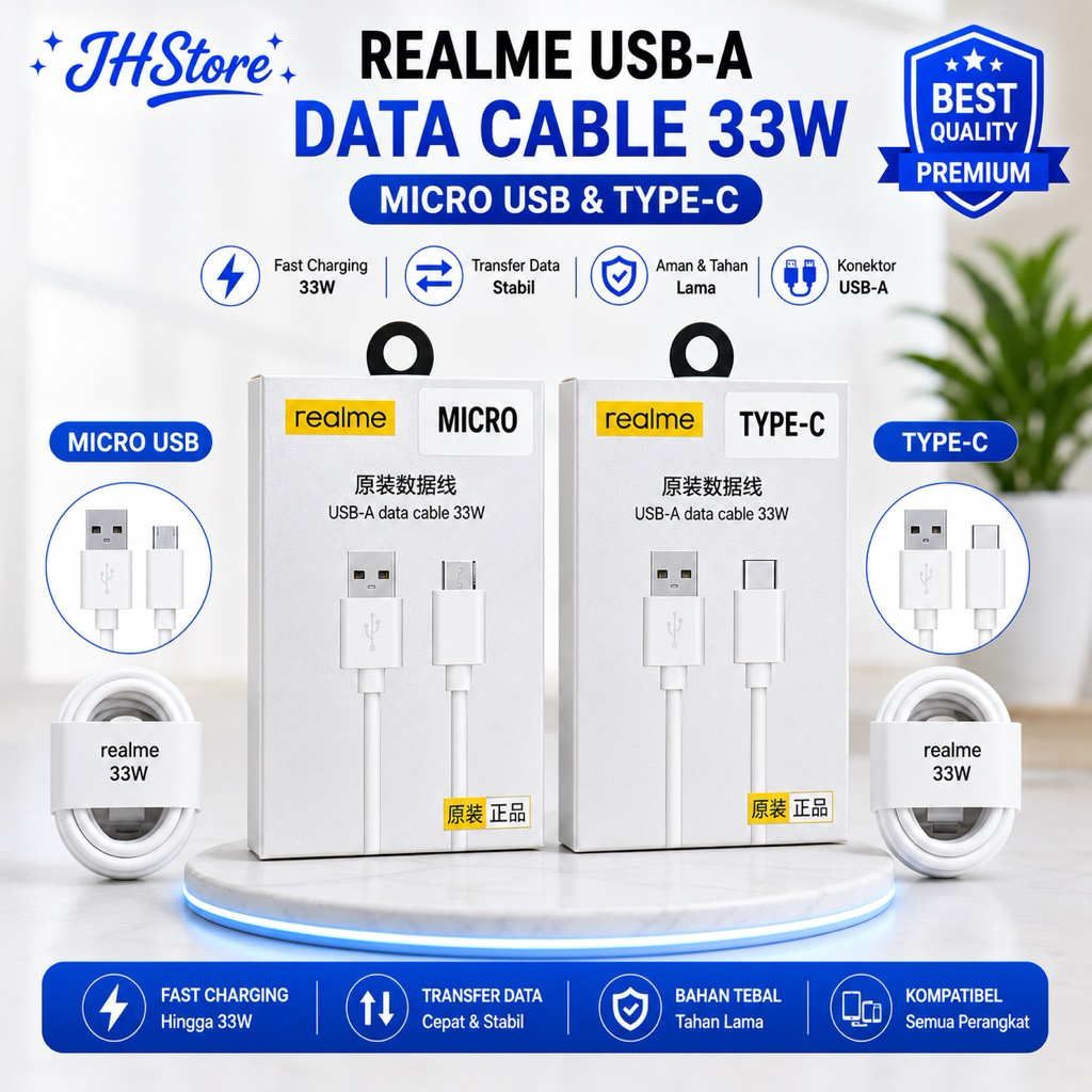KC5 REALME 33W TURBO SUPERVOOC สายชาร์จเร็ว USB เป็น MICRO / TYPE-C