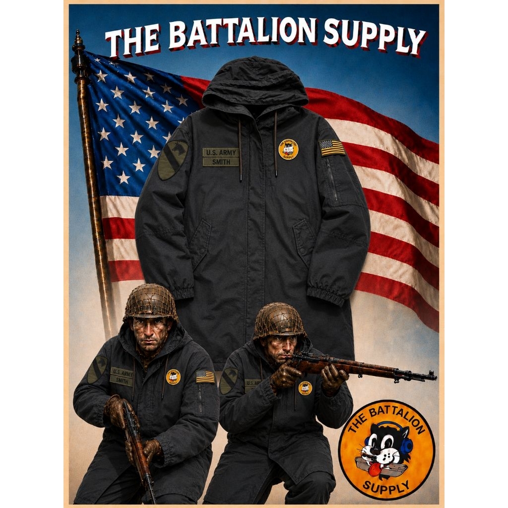 Jacket เสื้อแจ็คเก็ตสนามทหาร parka repro us ทหารม้า