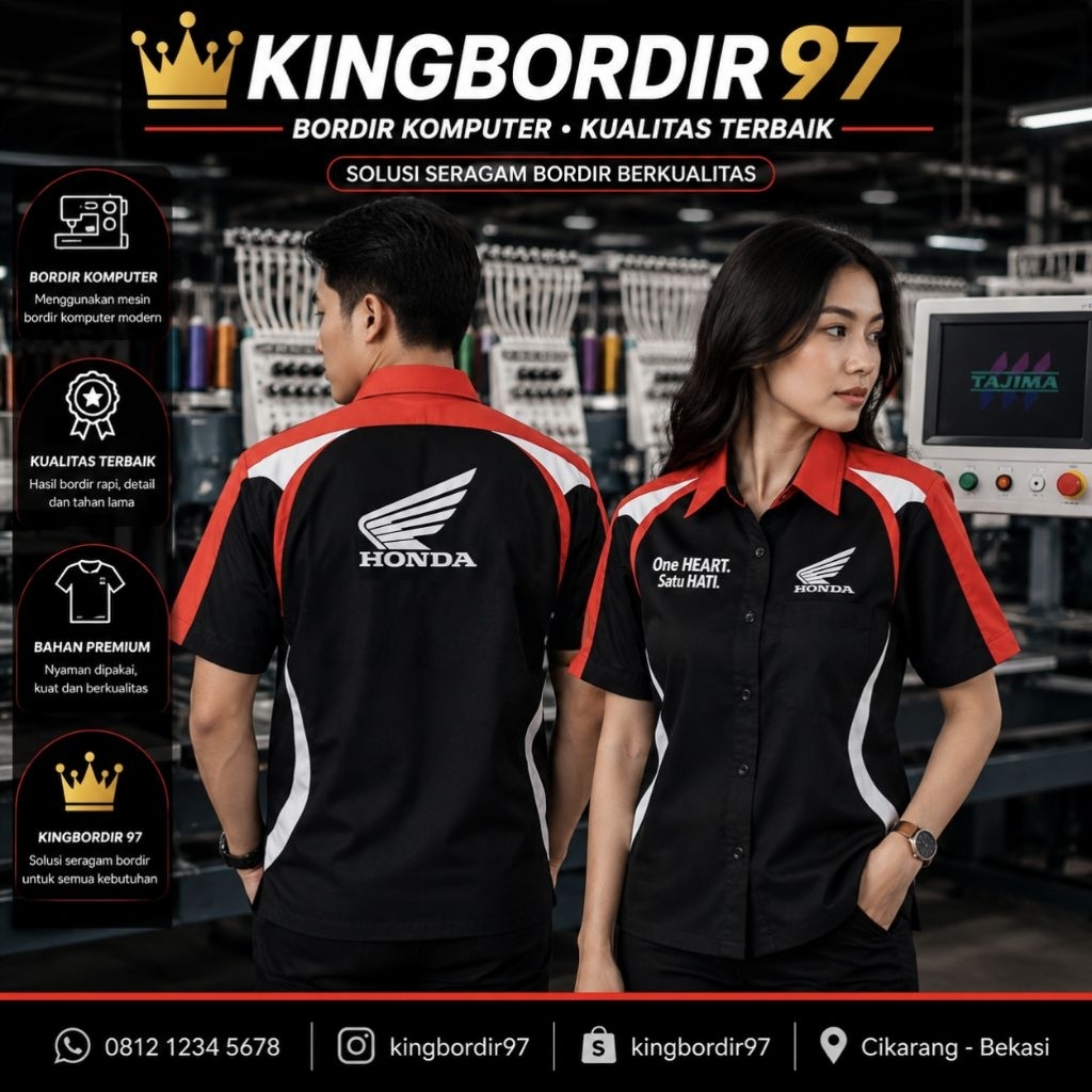 เสื้อรวม KEMEJA Honda/เสื้อยูนิฟอร์ม Honda