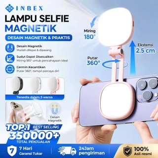 [NEW] INBEX PL8 Beauty Lighting Konten 2in1 Mirror Magnetik 3 Warna Lighting Fotografi Portable Lampu Selfie