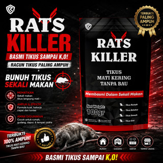 Racun Tikus Obat Pengusir Mati Kering Ditempat Pembasmi Rat Killer Anti Hama Rumah dan Kebun