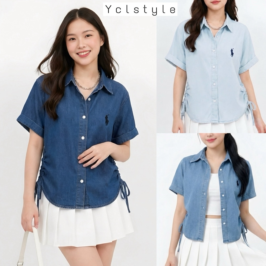 [ycl] เสื้อแจ็คเก็ตยีนส์เกาหลี RAMONA พร้อม EMBROIDERY