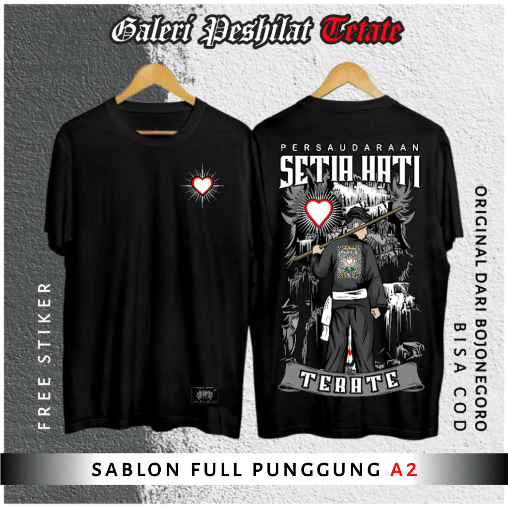PSHT 24s เสื้อยืด LOYAL HATI TERATE TOYAK COOL ATWORK เต็มหลัง A2