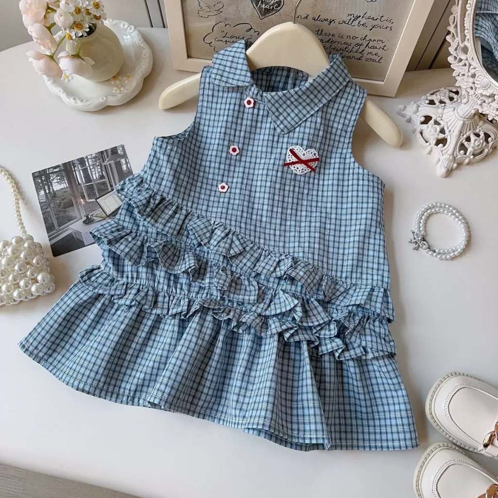 KUMORU (3-8Y) GIRLS BLUE DRESS - D2604030