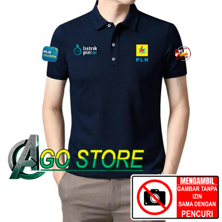 เสื้อยืดคอปกโปโล SMART ELECTRICITY Collar เสื้อยืด PLN LOGO No Suap - PLN MOBILE CLOTHES DTF การพิมพ