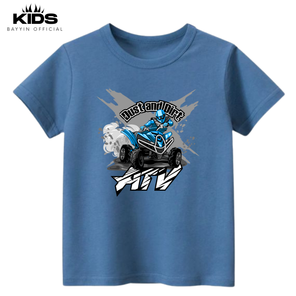 Kids Bayin Official X ATV เสื้อยืดเด็ก//เสื้อยืดเด็กทําจากผ้าฝ้ายพรีเมี่ยมพร้อมภาพ X ATV สําหรับเด็ก