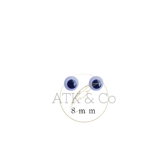 MATA Googly Eyes Moving Doll Eyes - 8mm Decorative Craft False Eyes