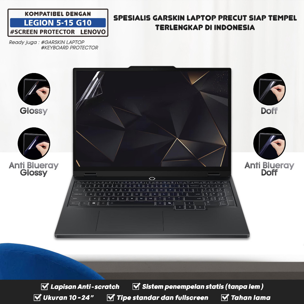LAYAR ป้องกันหน้าจอ Guard ใช้งานร่วมกับ Lenovo Legion 5 5i-15 15IRX10 Gen 10 Glossy Doff Anti Bluera
