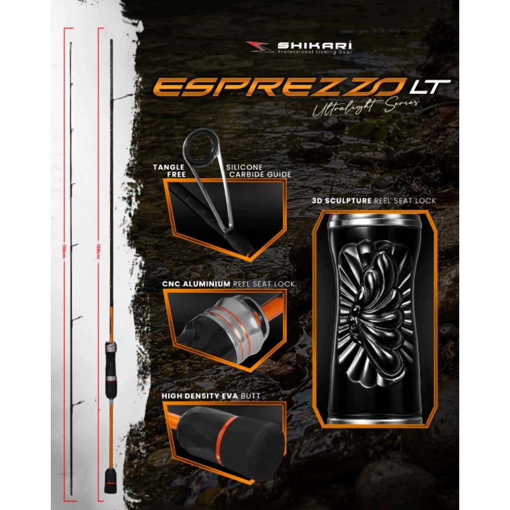 UL Shikari EsprezzoLT 180 2-6Lb คันเบ็ดคาร์บอนแข็ง