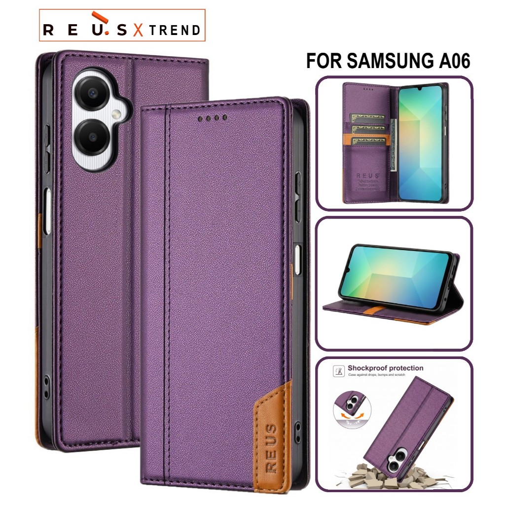 LEATHER CASE FLIP SAMSUNG A06 - เคสหนังสําหรับ SAMSUNG A06