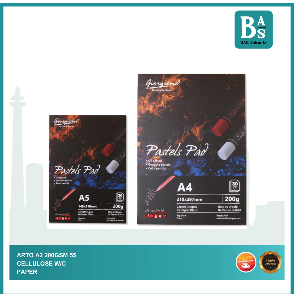 GIORGIONE OIL PASTEL PAD G-PT30-A4/A5 BAS