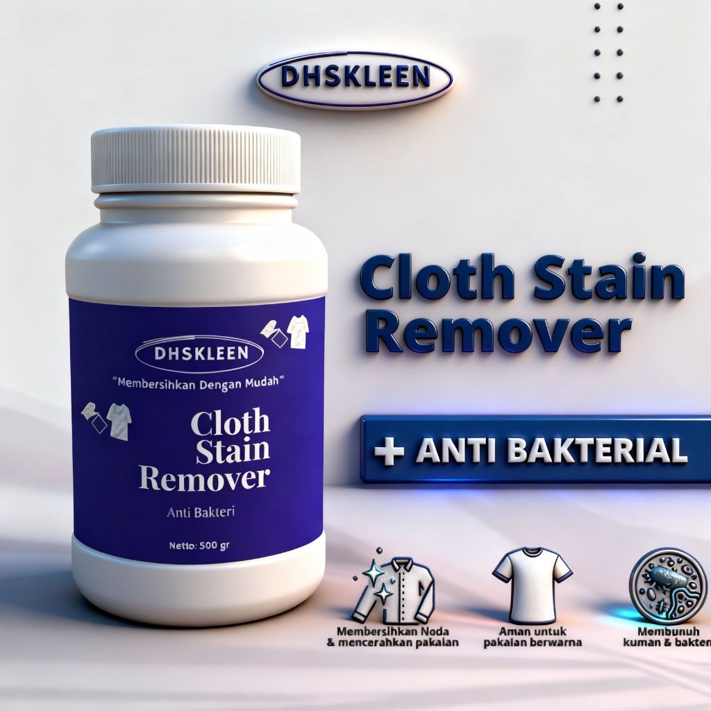 DHSKLEEN CLOTHES STAIN CLEANER 1000 GRAM - Clothes Yellow Stain Remover OxyAsh Clothes Stain Remover