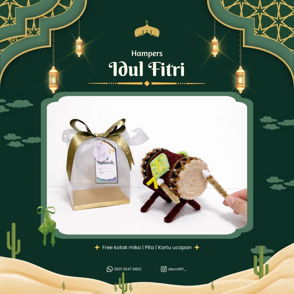 HAMPERS IDUL FITRI BEDUG / ของขวัญ / เส้นใยลวด FEATHER PIPE CLEANERS