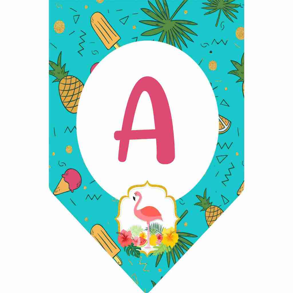 BUNTING FLAG / BANNER FLAG BIRTHDAY (SINGLE) CHARACTER CUSTOM