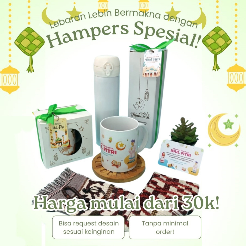 กระเช้าแก้วแก้วสั่งทําพิเศษสําหรับ Eid / Eid Package / Eid Gift / Gift