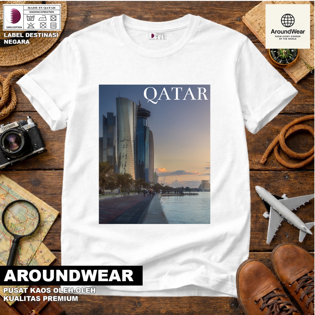 QATAR 21 SOUVENIR เสื้อยืด USING A NATIONAL TAG QATAR COTTON 30S SOUVENIR PREMIUM GIFT