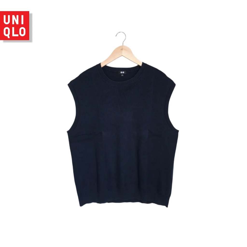 Uni Navy เสื้อกั๊ก O-neck Basic Unisex (CODE: B142- 25)