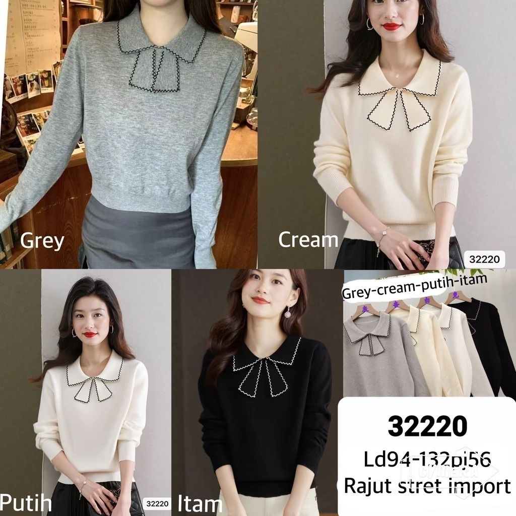 32220 เสื้อท็อปเสื้อเบลาส์ถัก